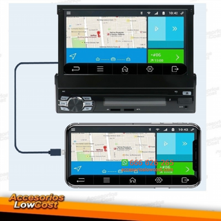 REPRODUCTOR MULTIMEDIA GPS 1 DIN, PANTALLA 7" MOT