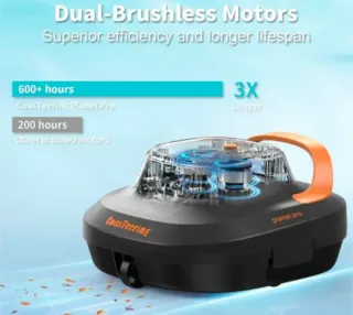 Robot Limpiafondos Piscina CoastEering Negro/Naran