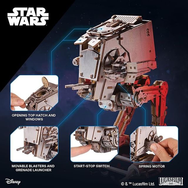 Puzzle 3D UGEARS Star Wars™ AT-ST Walker™ 370 Pçs