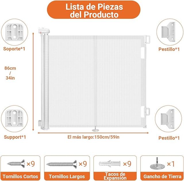 Barreira de Segurança Infantil Ycozy Extensible 0-150cm