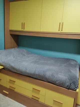 Cama puente con cajones