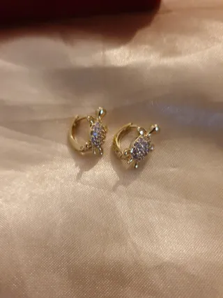 Pendientes Tortuga Chapados en Oro