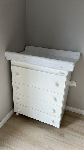 Cambiador bañera blanco con estampado