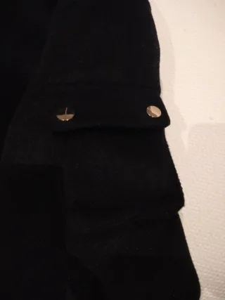 Cazadora Bomber Zara Negra Cremalleras Doradas