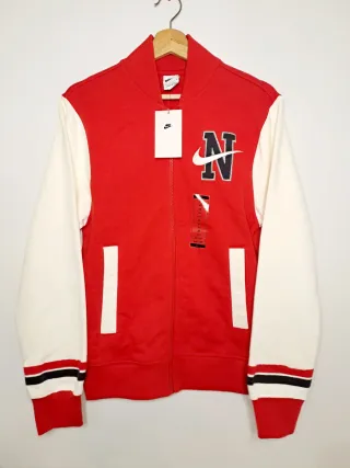 Chaqueta Bomber Nike Roja y Blanca Nueva
