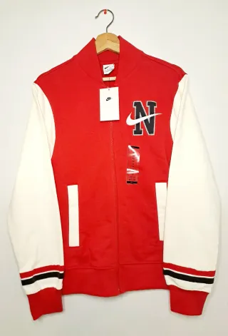 Chaqueta Bomber Nike Roja y Blanca Nueva