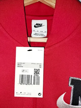 Chaqueta Bomber Nike Roja y Blanca Nueva