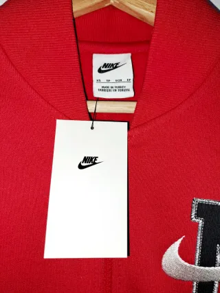 Chaqueta Bomber Nike Roja y Blanca Nueva