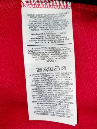 Chaqueta Bomber Nike Roja y Blanca Nueva