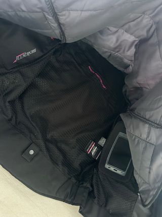 Chaqueta Moto Mujer Negra y Rosa