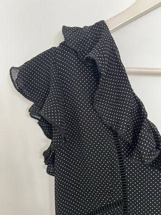 Vestido Javier Simorra Negro Lunares