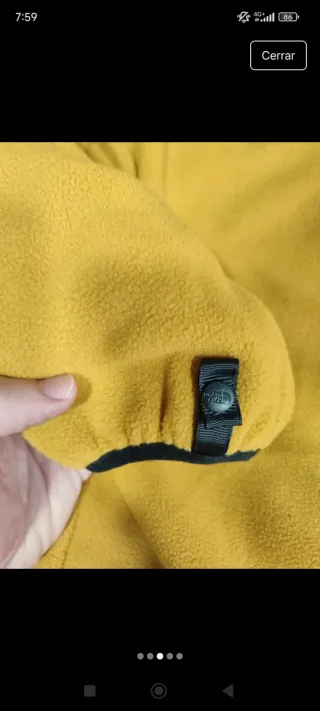 Forro polar The North Face amarillo y negro