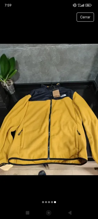 Forro polar The North Face amarillo y negro