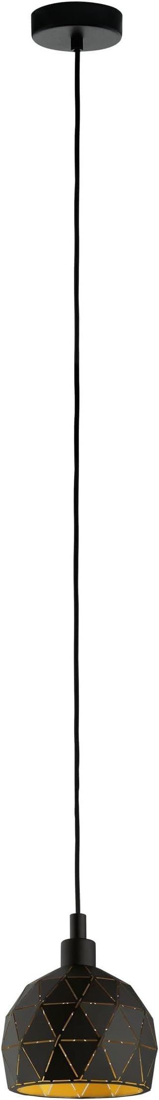 Lampada a sospensione Eglo Roccaforte - Nero e dorato