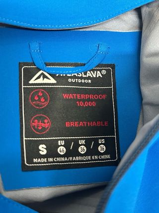 Chaqueta Impermeable ATLASLAVA Hombre Azul talla S