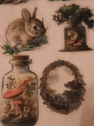 25 Adesivos Floresta Mágica Alquimia