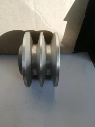 5 Puleggie Alluminio Sez. A Albero 24mm 2 Gole