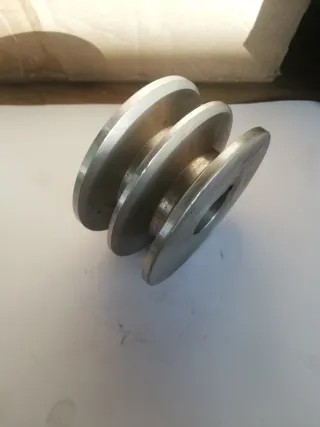 5 Puleggie Alluminio Sez. A Albero 24mm 2 Gole