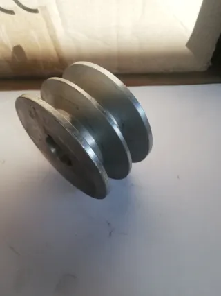 5 Puleggie Alluminio Sez. A Albero 24mm 2 Gole