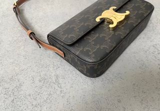 Bolso Celine Triomphe Marrón Dorado