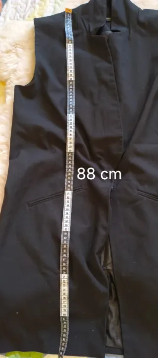 Chaleco blazer Stradivarius negro talla L