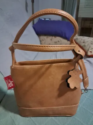 Bolso de mano señora beige y marrón