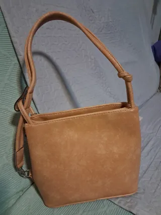 Bolso de mano señora beige y marrón