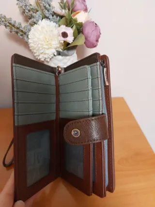 Monedero Anekke marrón y multicolor