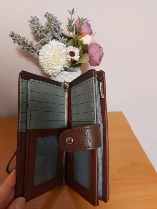 Monedero Anekke marrón y multicolor