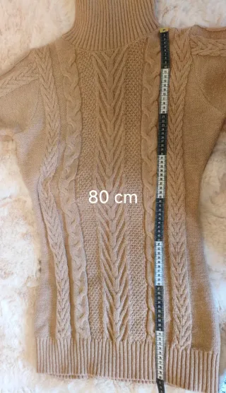 Vestido punto beige talla XL