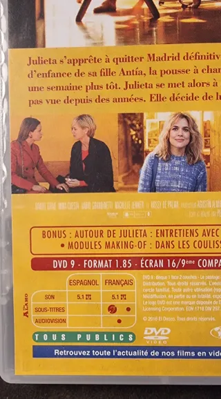 DVD Julieta de Almodóvar