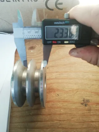 Puleggia Alluminio 2 Gole Diam 24mm