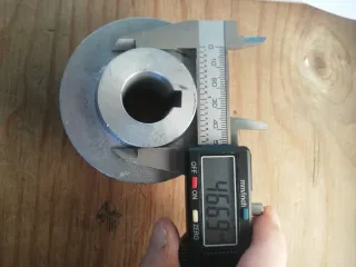 Puleggia Alluminio 2 Gole Diam 24mm