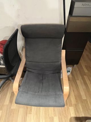 Poltrona Ikea in legno grigio scuro