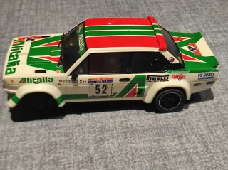 FIAT 131 ABARTH"ALITALIA" SCALEXTRIC CON CHASIS 3D