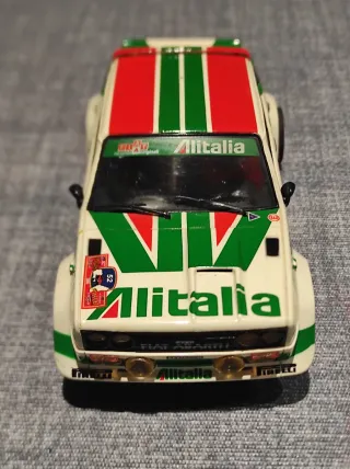 FIAT 131 ABARTH"ALITALIA" SCALEXTRIC CON CHASIS 3D
