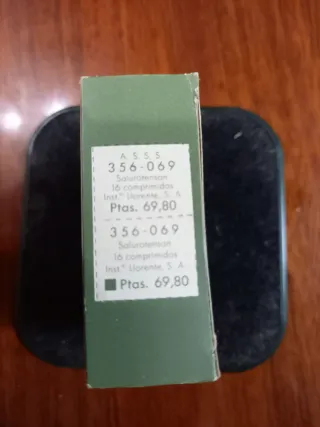 Caja antigua SALUROTENSAN con prospecto.Sin medica