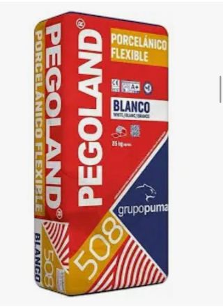 Sacos de Cemento Cola Pegoland 508 Blanco