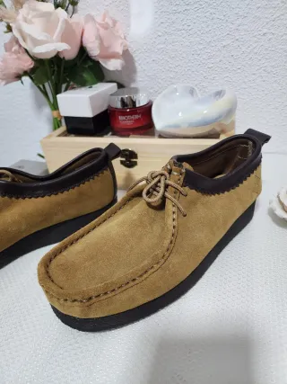 Mocasines de Piel Beige y Marrón