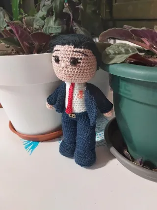Muñeco Pedro Sánchez Crochet