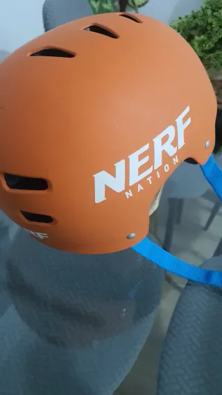 Casco Nerf Naranja Niño