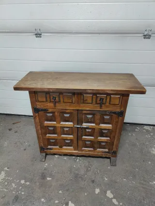 Armario recibidor madera y metal