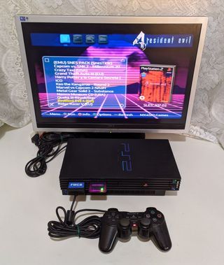 PS2 FAT SCPH-30004-R FM-C.B MX4S.I/O 64-g.b (LEED)