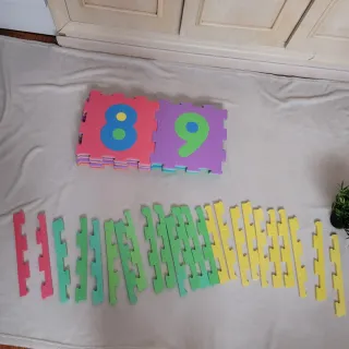 Alfombra infantil XXL Puzzle 110 Piezas n°y letras