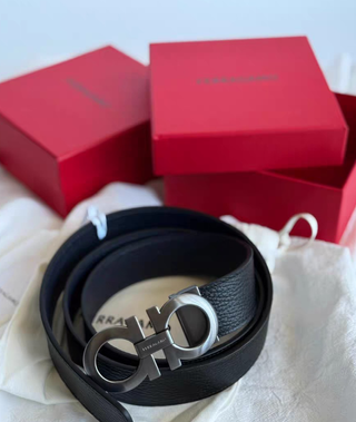 Cintura Ferragamo nera da uomo 120 cm originale