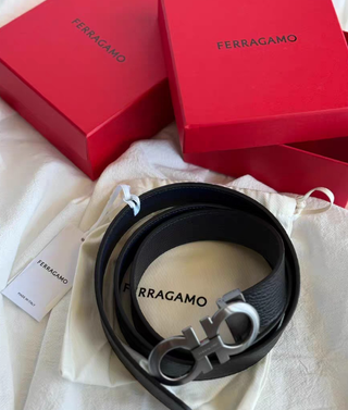 Cintura Ferragamo nera da uomo 120 cm originale