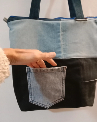 Bolso vaquero con cremallera