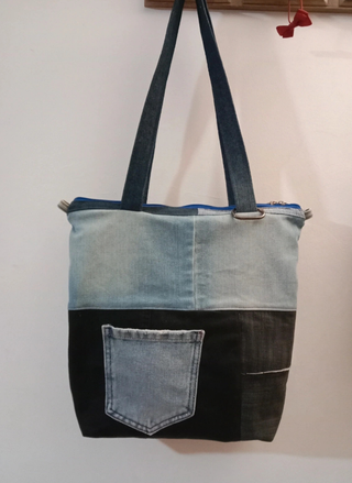 Bolso vaquero con cremallera