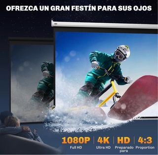 Pantalla eléctrica y  Proyector