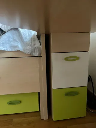 Cama nido con escritorio y cajones